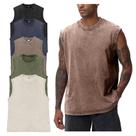 Camiseta regata Yimoon Workout sem mangas de algodão para homens