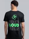 Camiseta Regular Preta Loud X Brawl Stars Tamanho:PPCor:Preta Camiseta Regular Preta Loud X Brawl Stars Tamanho:PPCor:Preta