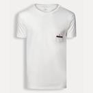 Camiseta Reserva Slim Garments Masculina com Bolso Off White