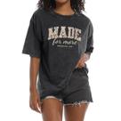 Camiseta Reuseket Christian Made for More para mulheres preta