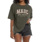 Camiseta Reuseket Christian Made for More para mulheres - verde