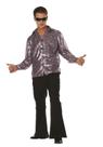 Camiseta RG Costumes Disco Inferno Prateada Tamanho Grande Camiseta RG Costumes Disco Inferno Prateada Tamanho Grande