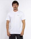 Camiseta Rip Curl Brand Icon Branca Masculina 100% Algodão Relaxed Fit Estampa Relevo