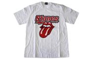 Camiseta Rolling Stones Branco Blusa Adulto Banda de Rock Bo249 BM