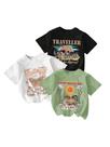 Camiseta RoseSeek Girl's Star Butterfly Graphic, pacote com 3 unidades 9Y Camiseta RoseSeek Girl's Star Butterfly Graphic, pacote com 3 unidades 9Y