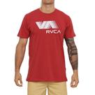Camiseta RVCA VA RVCA Blur Masculina Vermelho