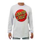 Camiseta santa cruz manga longa classic dot - branco