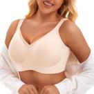 Camiseta sem fio Pose Free Supportive Push Up V Mesh Nude L