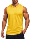 Camiseta sem mangas com capuz MAGCOMSEN para homens amarela 2XL