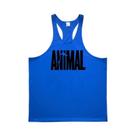 Camiseta Sem Mangas De Algodão Para Homens Com Estampa De Letras De Animais Para Musculação E
