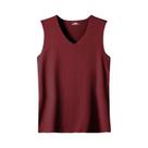 Camiseta Sem Mangas Masculina De Verão Em Várias Cores, V-Neck, De Seda Gelada, Fina E Respirável