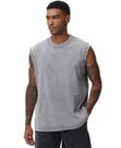 Camiseta sem mangas masculina SnowElve, camiseta de treino, cinza, 2GG
