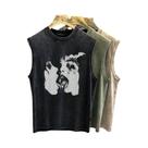 Camiseta Sem Mangas Oversized Vintage Gótica Para Homens, Colete De Verão Y2K Para Mulheres