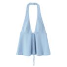Camiseta Sem Mangas Para Mulheres, Estilo Halter Listrado, Top Chic De Verão, Moda De Rua