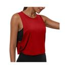 Camiseta Sem Mangas Para Yoga Feminina Com Decote Redondo, Top Casual Leve E Confortável Em Cor Camiseta Sem Mangas Para Yoga Feminina Com Decote Redondo, Top Casual Leve E Confortável Em Cor