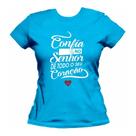 Camiseta Senhor Jesus Evangélica Frases Bíblicas Fé Femina Baby Look