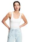 Camiseta sin Mangas Contemporary de Mujer GAP en Blanco Óptico, Talla Media Alta