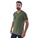 Camiseta Slim Masculina Justa Lisa Ajustada