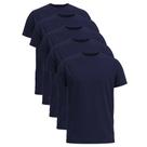 Camiseta Slim Mixseg Malha Pv Azul Marinho Kit 5 Peças