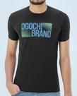 Camiseta slim ogochi com estampa preta M/G/GG Camiseta slim ogochi com estampa preta M/G/GG