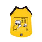 Camiseta Snoopy Hee Hee Amarela Tamanho PP - Zooz Pets