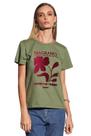 Camiseta Sommer Estampada Em Veludo Verde Camiseta Sommer Estampada Em Veludo Verde