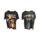 Camiseta Spice Girls 1998 dos anos 90 básica preta clássica com reimpressão de 2 lados