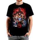 Camiseta Stranger things Coisas Estranhas Blusa algodão Camisa do infantil ao Plus size G3