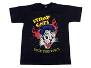 Camiseta Stray Cats Banda de Rock Blusa Adulto Unissex Pz047