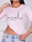 Camiseta Streetwear Feminina Torre Eiffel T-Shirt