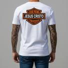 Camiseta Streetwear Masculina Encontro Jovens 100 Algodão Camisa Casual Premium Urban Harley Style Religiosa Homens de Fé e Valor Somos fabricantes