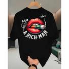 Camiseta Streetwear Unissex 100% Algodão Masculina e Feminina Estampada I Am Rich Man Camisa Premium