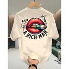 Camiseta Streetwear Unissex 100% Algodão Masculina e Feminina Estampada I Am Rich Man Camisa Premium