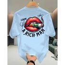 Camiseta Streetwear Unissex 100% Algodão Masculina e Feminina Estampada I Am Rich Man Camisa Premium