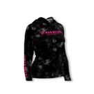 Camiseta Sublimada FPS 50+ Feminina Com Capuz Preta/ Rosa - Mar Negro Camiseta Sublimada FPS 50+ Feminina Com Capuz Preta/ Rosa - Mar Negro