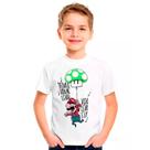 Camiseta SUPER MARIO BROS LUIGI Games Jogos Moda Infantil Roupa Criança 01