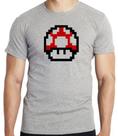 Camiseta Super Mario Mushroom Blusa criança infantil juvenil adulto camisa todos tamanhos