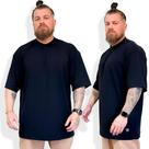 Camiseta Super Oversized Moletinho Gola Alta Manga Curta Com Elastano Camiseta Super Oversized Moletinho Gola Alta Manga Curta Com Elastano