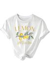 Camiseta SweatyRocks com estampa de frutas e limão para mulheres Camiseta SweatyRocks com estampa de frutas e limão para mulheres