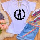 Camiseta T-shirt Blusa FERRADURA MULHER COWBOY GIRL