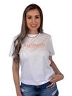 Camiseta T-Shirt Branca 100% Algodão Estampa Laranja Valansuelo