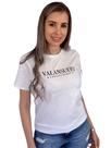 Camiseta T-Shirt Branca 100% Algodão Estampa Preta Valansuelo