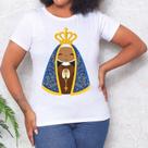 Camiseta T-shirt Feminina Blusa Estampa Nossa Senhora Aparecida