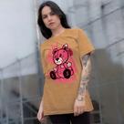 Camiseta T-shirt Feminina Estampada URSO VIOLENTO Camiseta T-shirt Feminina Estampada URSO VIOLENTO