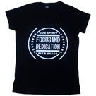 Camiseta T-Shirt feminina Goz Spirit preta model Focus And Dedication