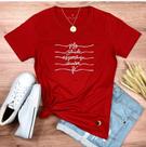 Camiseta T-shirt Feminina Vermelha Paz Saúde Esperança Coroa