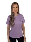 Camiseta T-Shirt Lilás 100% Algodão Mini Logo Preto Valansuelo