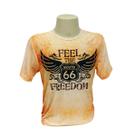 Camiseta T-Shirt masculina MC em tecido protecao UV Asas Laranja degrade Camiseta T-Shirt masculina MC em tecido protecao UV Asas Laranja degrade