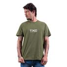 Camiseta T-shirt Masculina Regular Estampada Verde Musgo TXC Original Lançamento 2025 Básica Cavalgada Rodeio Trabalho