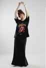 Camiseta t-shirt oversized feminina vintage rock tongue fire preta - jayjam rockwear Camiseta t-shirt oversized feminina vintage rock tongue fire preta - jayjam rockwear